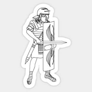 White Imperial Roman Legionnaire Sticker